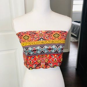 SHEIN Colorful Bandeau Crop Top